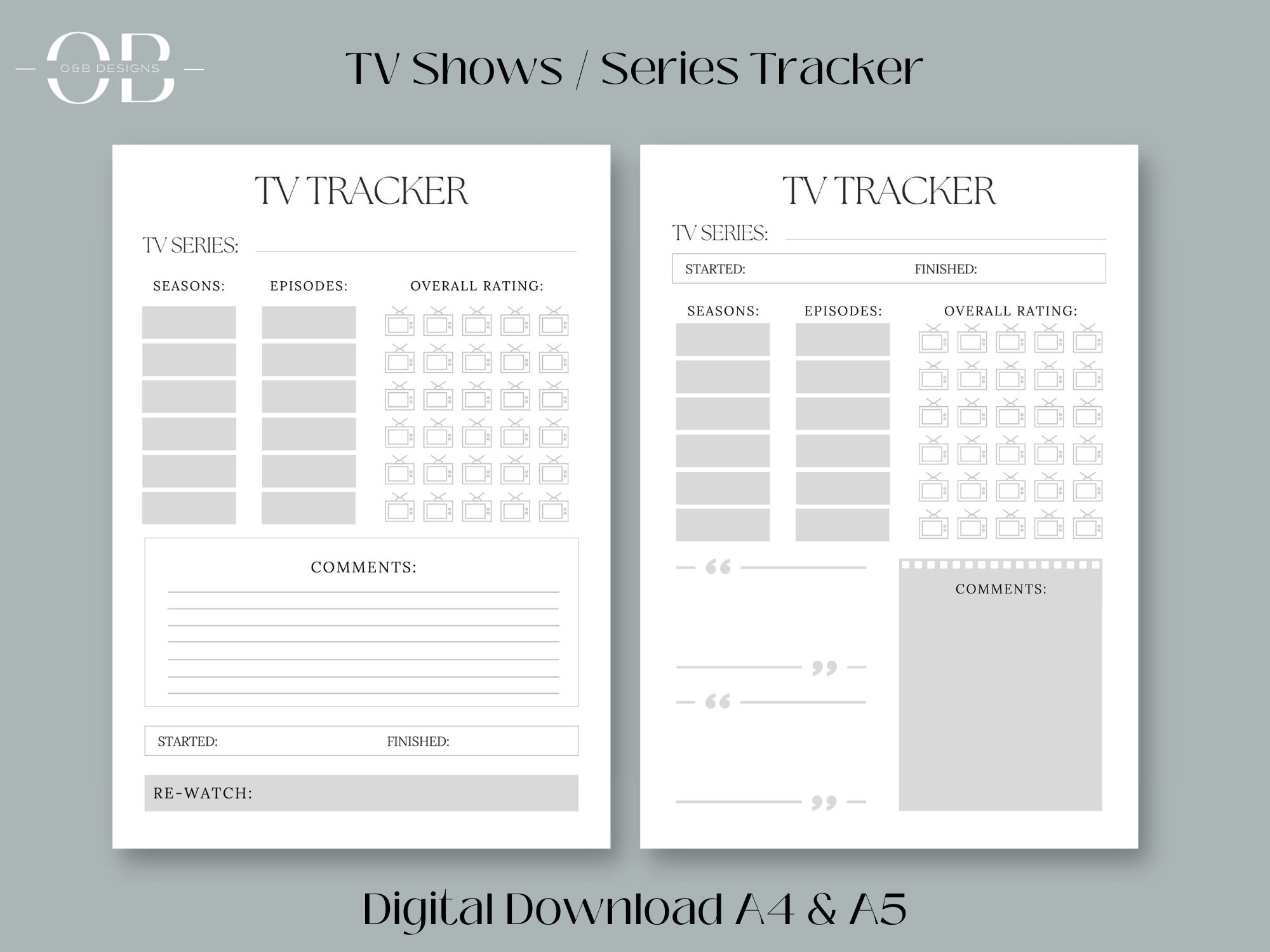 Tv Tracker TV Series Tracker Printable TV Show TV Series - Etsy UK