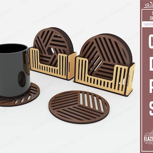 Decorative Boxed Coasters Laser Cut Svg Files, Vector Files For Laser Cutting