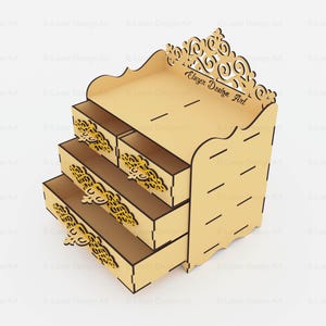 Chest of Drawers Laser Cut Svg Files, Decorative Jewelry Box Files ...