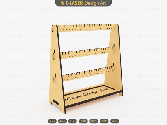 Laser Cut Earring Stand Svg Files, Earring Holder Files, Vector Files For Laser Cutting