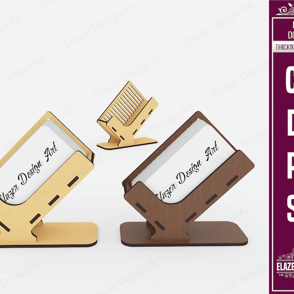 Business Card Holder Laser Cut Svg Files, Vector Files For Laser Cutting