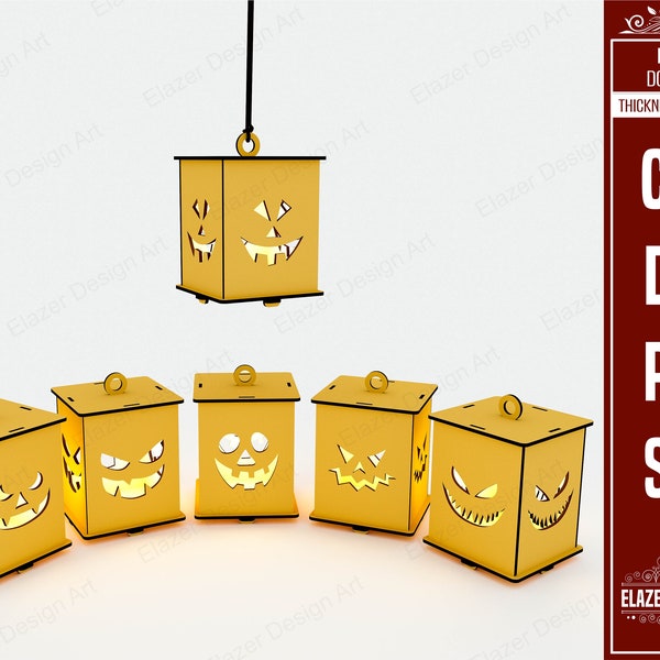 Halloween Lamp Laser Cut Svg Files, Vector Files For Laser Cutting