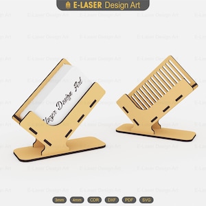 Business Card Holder Laser Cut Svg Files, Vector Files For Laser Cutting