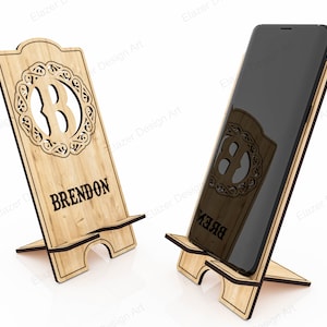 26 Letters Phone Stand Laser Cut Svg Files, Phone Holder Vector Files For Laser Cutting image 4