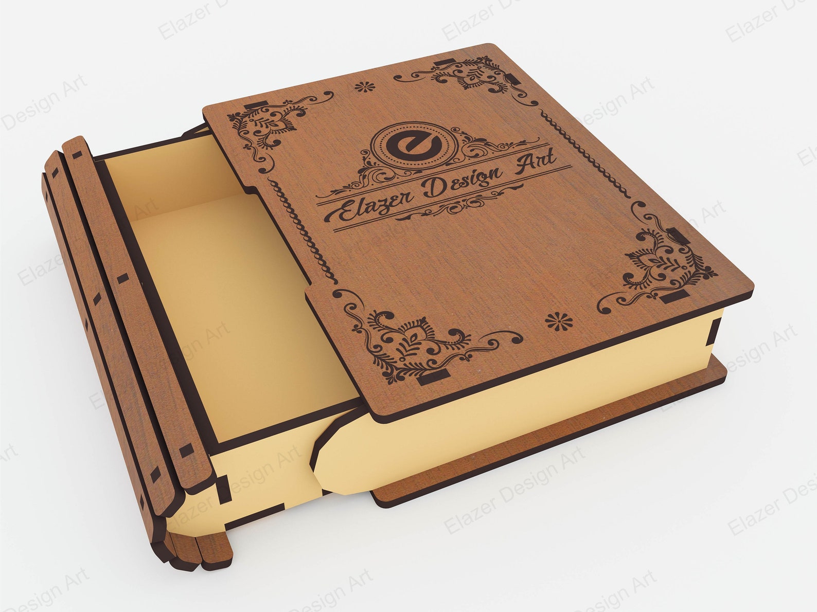 Slider Book Box Laser Cut Svg Files Wood Gift Slider Book Etsy Canada