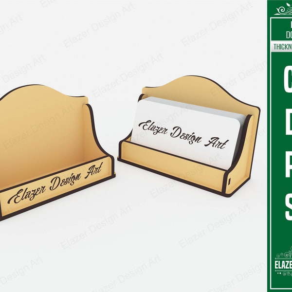 Business Card Holder Laser Cut Svg Files, Vector Files For Laser Cutting