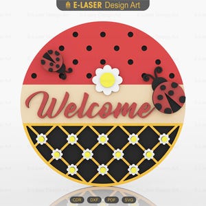 Door Hanger Laser Cut Welcome  Svg Files, Vector Files For Laser Cutting
