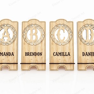 26 Letters Phone Stand Laser Cut Svg Files, Phone Holder Vector Files For Laser Cutting image 2