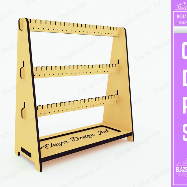 Laser geschnittene Ohrring-Stand-Svg-Dateien, Ohrring-Halter-Dateien, Vektor-Dateien für das Laserschneiden