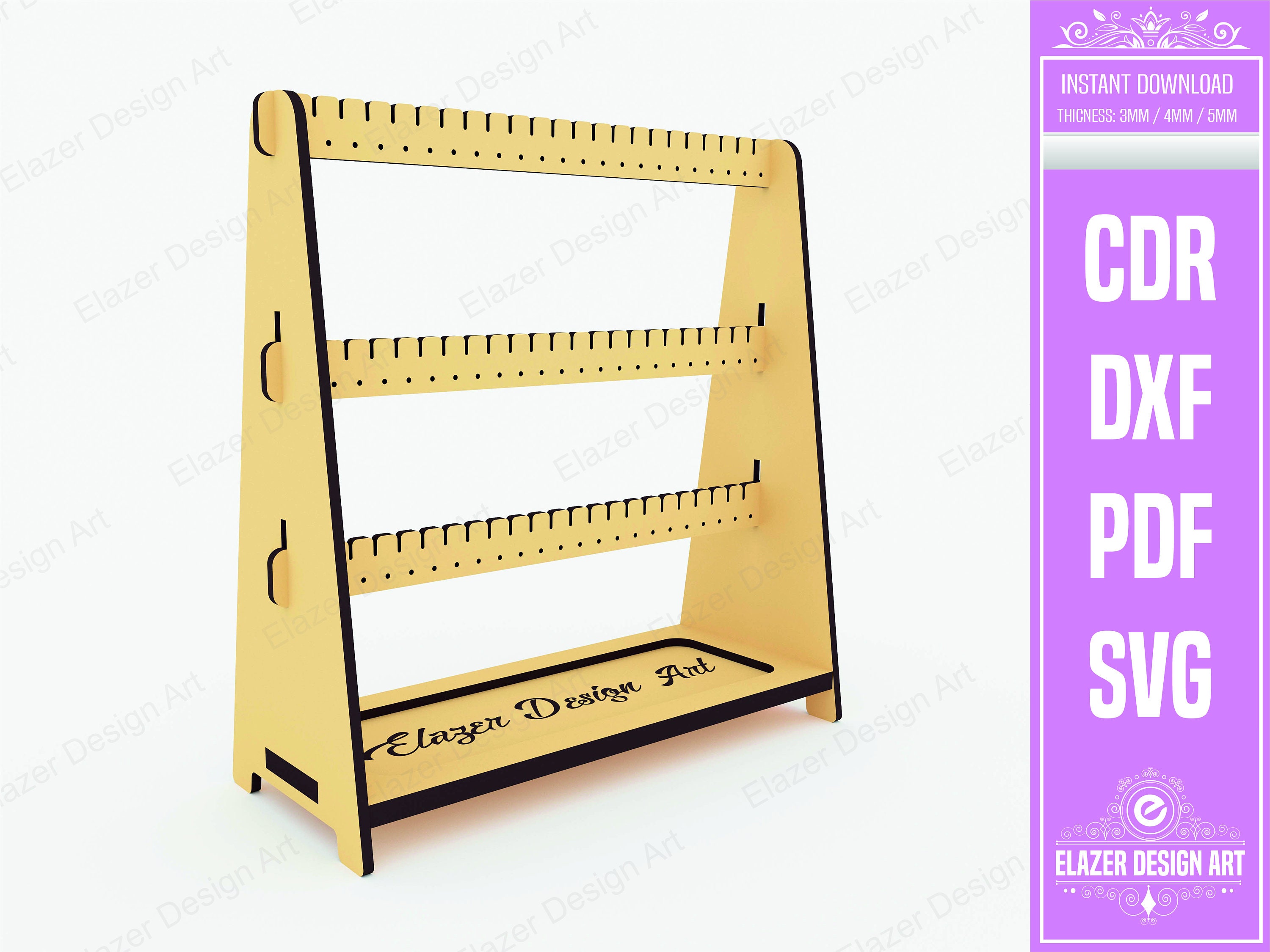 Earring Holder Display Cards Template SVG DXF Cricut Laser Cut File –  DNKWorkshop