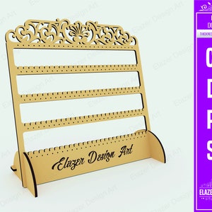 Suporte para brincos, arquivos SVG cortados a laser, arquivos para suporte de brincos, arquivos vetoriais para corte a laser