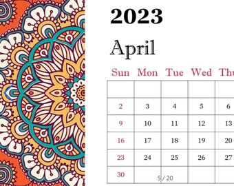Predesigned 2023 Calendar PowerPoint Template