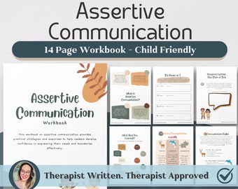 Assertive Communication Workbook | Emotional Intelligence & Therapy Worksheets (Digital Printable Resource)