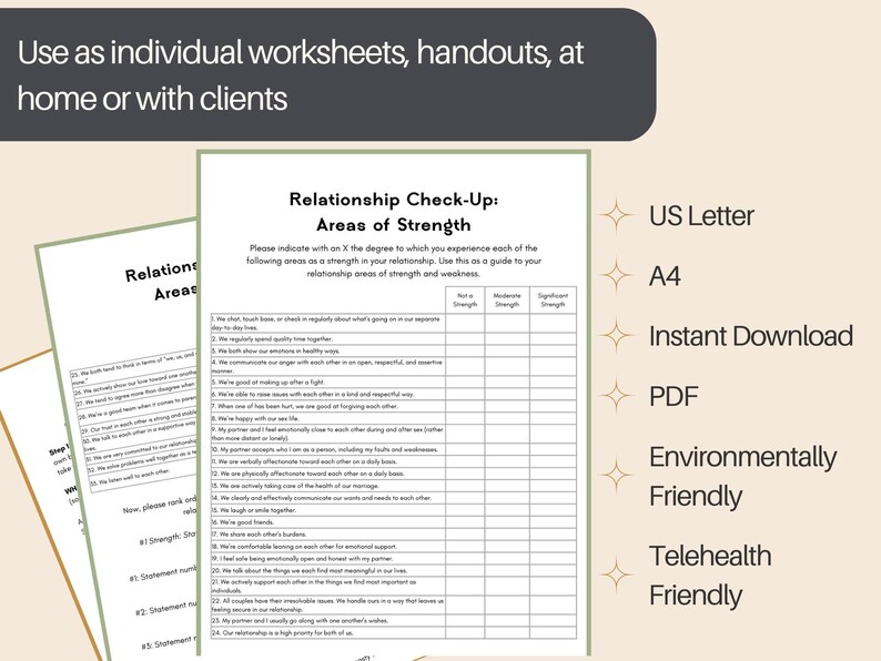 Parterapi-arbetsblad och konfliktlösningspaket | Gottman Repair Checklist, Four Horsemen Guide (digital nedladdning) bild 7