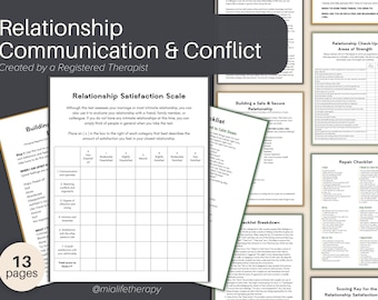 Couples Counselling Conflict Resolution Pack, The Four Horsemen, Gottman Repair Checklist, Couple&#39;s Therapy, Counsellor Resource, Worksheets