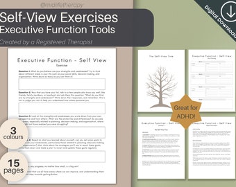 ADHD 実行機能自己観察ワークシート（デジタルダウンロード）