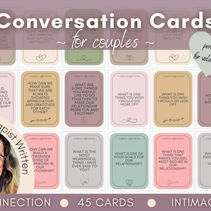 Couples Conversation Cards, Date Night Idea, Couples Questions, Intimacy, Build Connection, Strengthen Relationship, Love Language