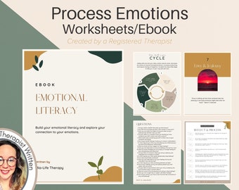 Werkboek emotionele regulatie, 160+ vragen, emoties, therapiewerkblad, emotionele ondersteuning, afdrukbare emoties, gevoelswiel, werkblad