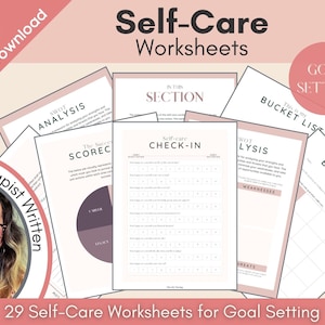 29 Self Care Worksheets for Goal Setting, Therapy Worksheets, Goal Setting, Self Reflection, Emotional Intelligence, Self-Care, Awareness