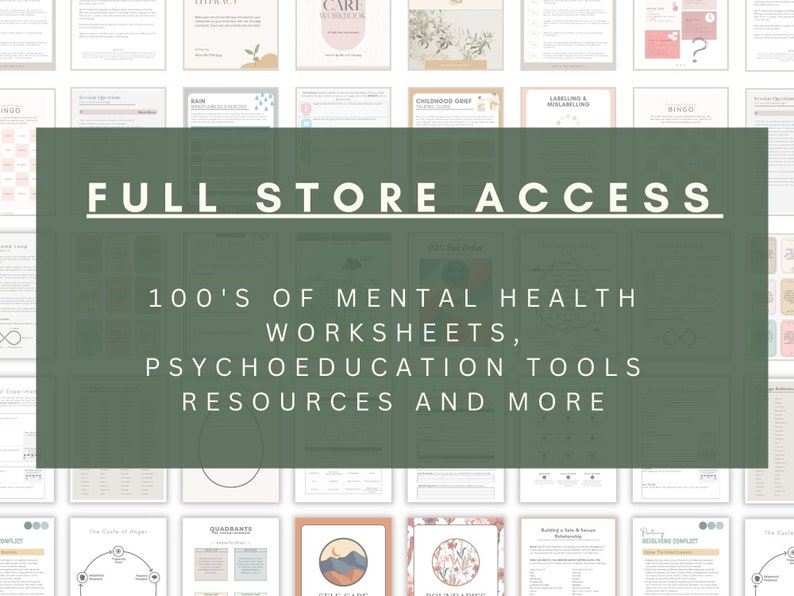 100's of Therapy Resources for Counsellors & Therapists, Access All