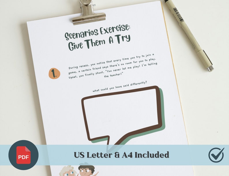 An educational workbook that combines fun activities with valuable lessons on expressing feelings and needs assertively for kids and teenagers.