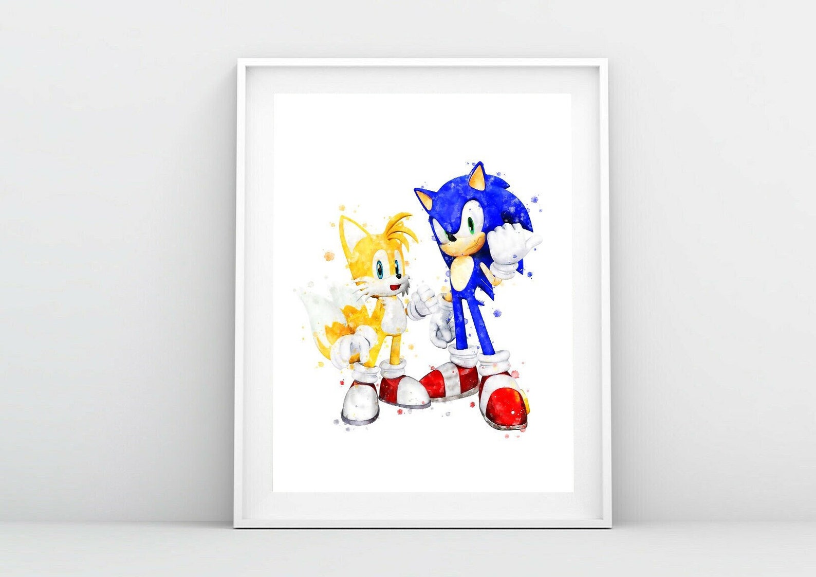 Sonic the Hedgehog Printable Sonic Watercolor Poster Nursery Wall Art ...