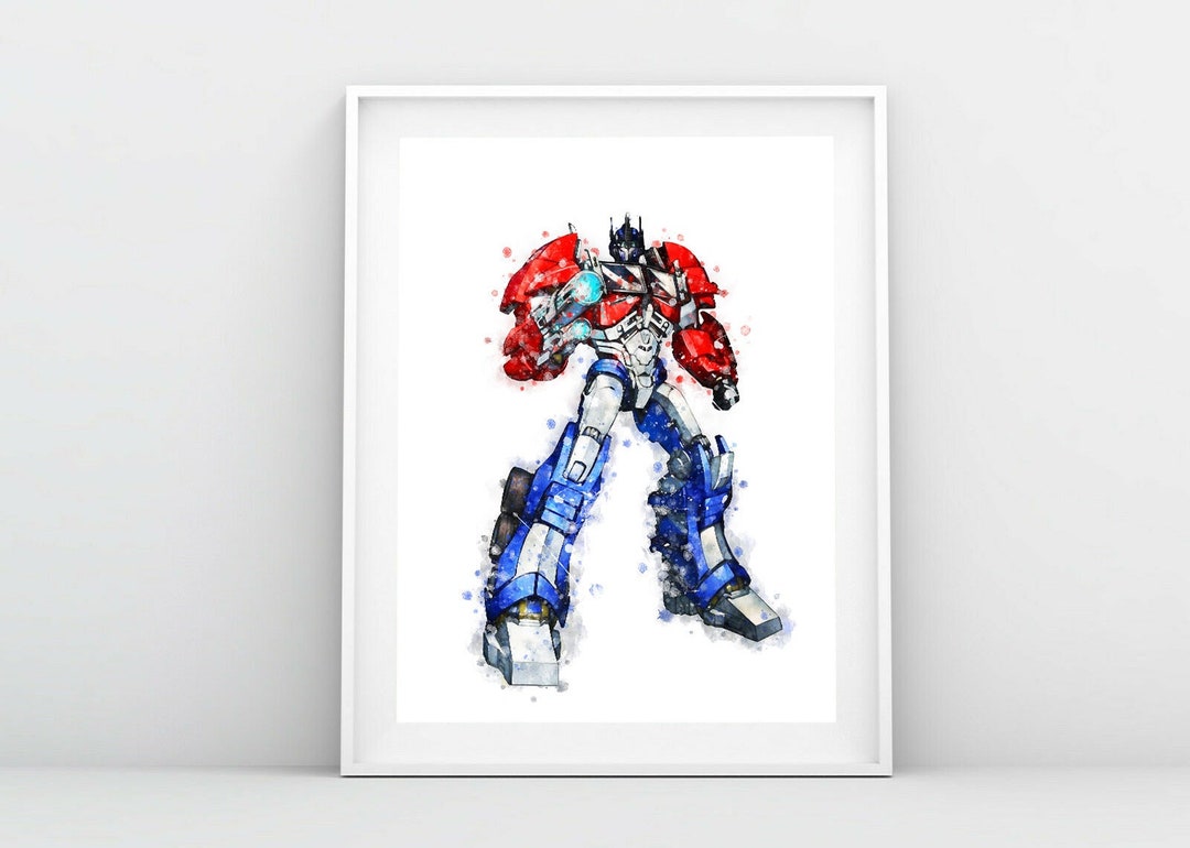 Transformers Optimus Prime Print Optimus Prime Watercolor Poster ...