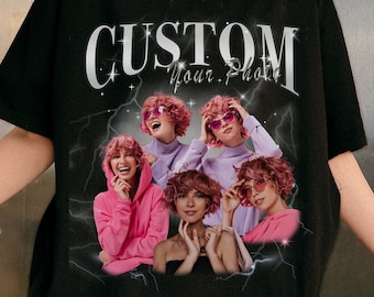 CUSTOM Bootleg Rap Tee, Custom Your Own Bootleg Shirts, Custom Photo,  Vintage 90s Graphic T-shirt, Custom Photo Shirt, Custom Valentine Top