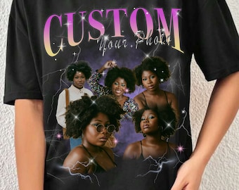 Custom UNISEX Bootleg Rap Tee, Custom Bootleg Shirt, Custom Portrait Shirt, Vintage Graphic 90s Tee, Custom Rap Shirt Boyfriend Custom Shirt