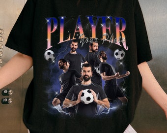 CUSTOM FOOTBALL Unisex Bootleg Rap Tee, Custom Your Own Football Shirt, Euros 2024 Shirt, England T-shirt, Football Shirt, World Cup T-shirt