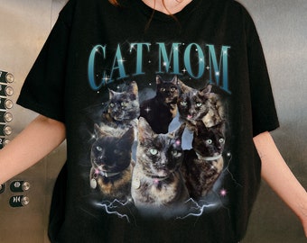 Camiseta personalizada com estampa de rap pirata para gatos e cachorros, personalize suas próprias camisetas piratas, foto personalizada, camiseta gráfica vintage dos anos 90, camiseta com foto personalizada