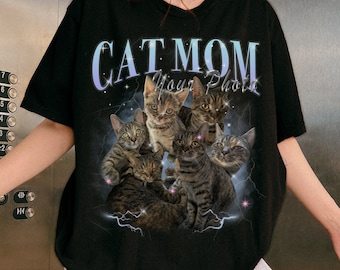 Camiseta personalizada com estampa de gato, estilo rap pirata, personalize suas próprias camisetas piratas, camiseta personalizada com estampa de gato, camiseta vintage com estampa dos anos 90, camiseta com estampa de gato