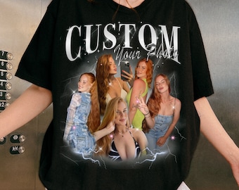 CUSTOM Bootleg Rap Tee, 90s Custom Retro Style Shirt, Custom Your Own Bootleg Shirts, Custom Photo Shirt, Vintage 90s Personalised T-shirt