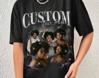 CUSTOM Your Own 90s Vintage Bootleg Unisex T-shirt, Girlfriend T-shirt Bootleg Tee, Personalised Customised Shirt, Unisex Custom Group Shirt