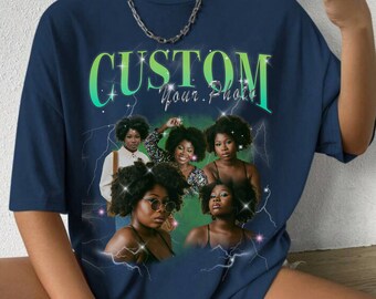 CUSTOM Bootleg Rap Tee, Custom Your Own Bootleg Shirts, Custom Photo, Vintage Graphic 90s T-shirt, Custom Photo Shirt, Insert Your Design