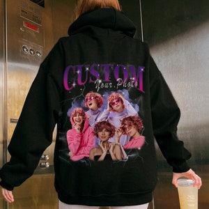 CUSTOM Bootleg Rap Hoodie, Custom Boyfriend Girlfriend T-Shirt, Custom Your Own Bootleg Shirts, Custom Photo, Vintage 90s Graphic Sweater