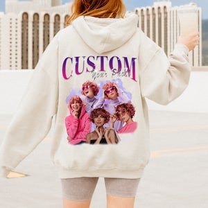 CUSTOM Bootleg Rap Hoodie, Custom Boyfriend Girlfriend T-Shirt, Custom Your Own Bootleg Shirts, Custom Photo, Vintage 90s Graphic Sweater