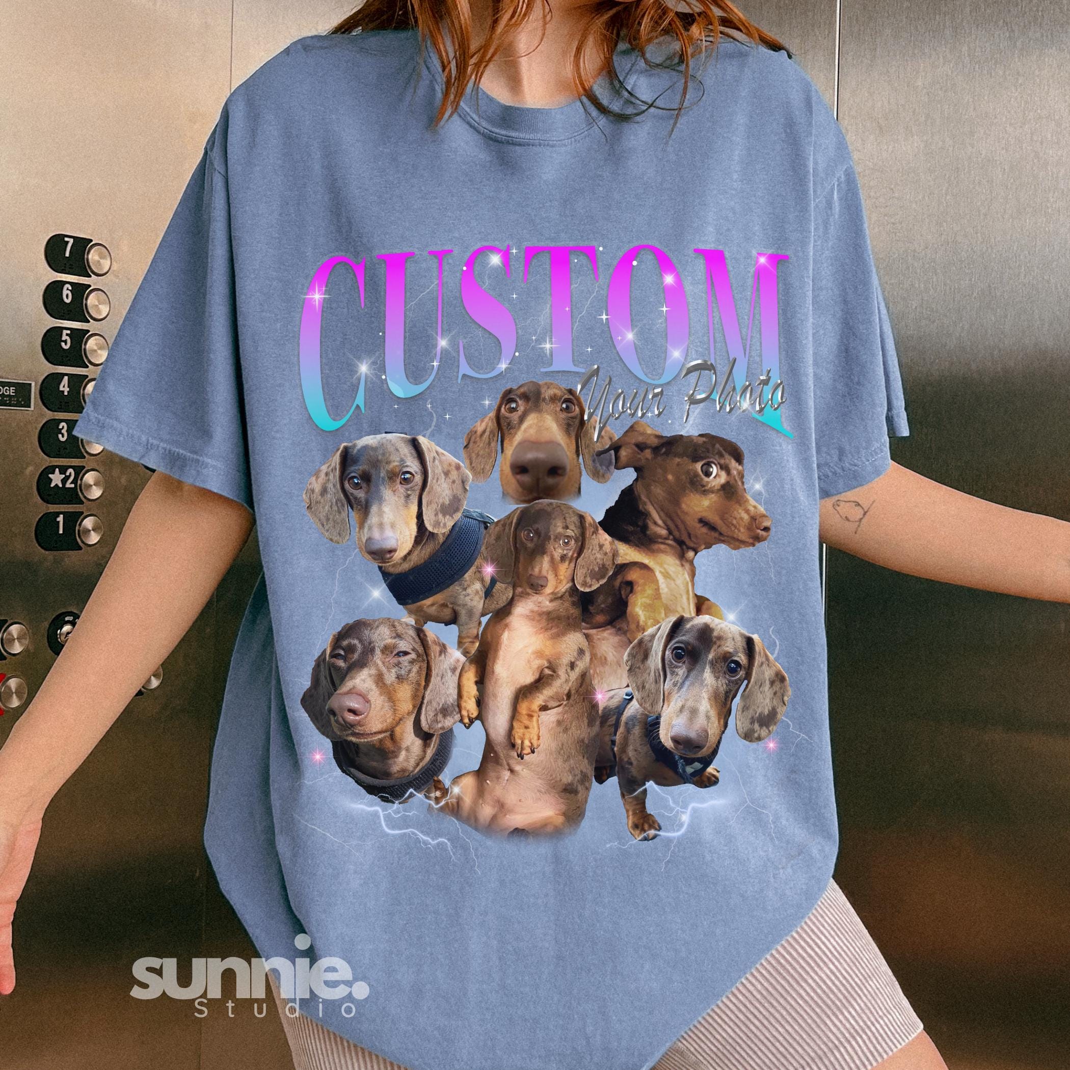 ✓90s dog double sided print sweat old メンズ