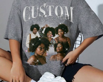 CUSTOM Bootleg Rap Tee, Custom Your Own Bootleg Shirts, Custom Photo, Vintage Graphic 90s T-shirt, Custom Photo Shirt, Insert Your Design