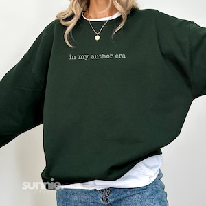 In My Author Era Typewriter Top, Cosy Unisex Book Crewneck, Book Club Shirt, Books Lover Sweater Gift, Writer Jumper, Book Crewneck Pullover
