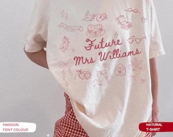 Future Mrs Custom Shirt Bride/Bridesmaid T-Shirt, Newly Engaged, Hen Do Tee Bridal Party Engagement, Personalised Bachelorette Sweatshirt