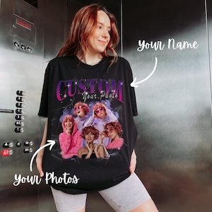 CUSTOM Your Own Bootleg Idea Here, Custom a 90s Graphic Bootleg Tee, Custom Boyfriend Shirt, Personalised Face Shirt, Viral GF Tee Gift