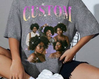 CUSTOM Your Own 90s Vintage Bootleg Unisex T-shirt, Girlfriend T-shirt Bootleg Tee, Personalised Customised Shirt, Unisex Custom Group Shirt