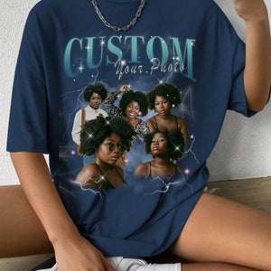 CUSTOM Bootleg Unisex Rap Tee, Custom Your Own Bootleg Shirts, Vintage Graphic 90s T-shirt, Custom Photo Shirt, Boyfriend Girlfriend Shirt