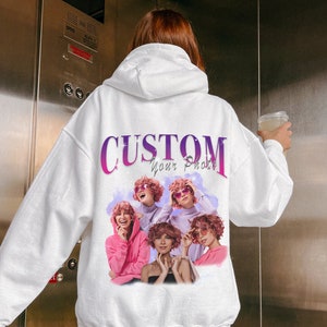 CUSTOM Bootleg Rap Hoodie, Custom Boyfriend Girlfriend T-Shirt, Custom Your Own Bootleg Shirts, Custom Photo, Vintage 90s Graphic Sweater