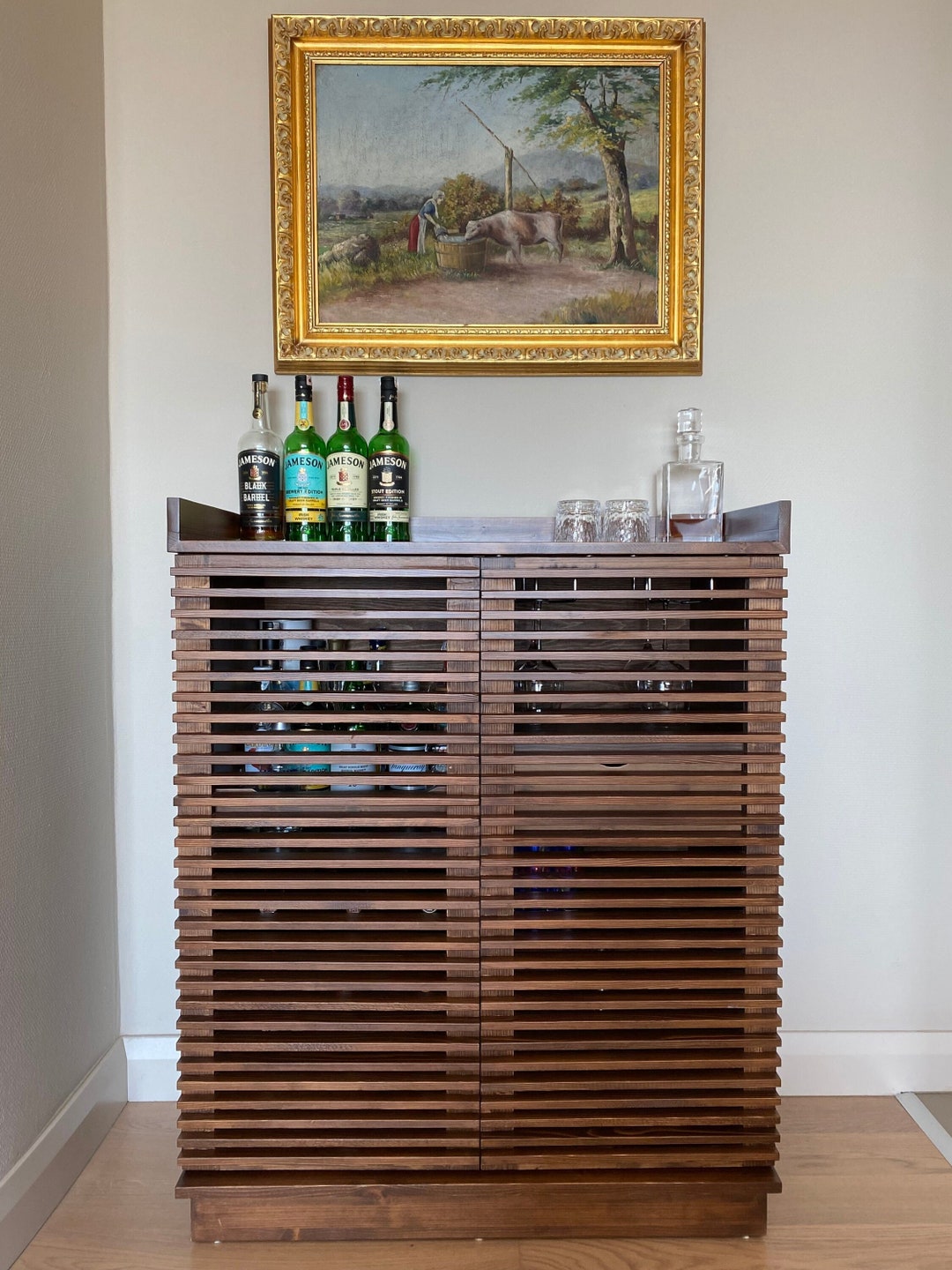 Solid Wood Bar Home Bar Liquor Etsy