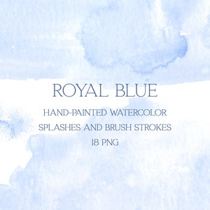 Clipart éclaboussures d'aquarelle, coups de pinceau bleus, formes aquarelles abstraites, fond bleu aquarelle, texture aquarelle png, bleu clair