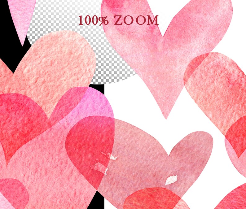 Puede incluir: Una ilustraci&oacute;n digital de corazones superpuestos de acuarela rosa y roja. Los corazones est&aacute;n superpuestos, creando una sensaci&oacute;n de profundidad y dimensi&oacute;n.