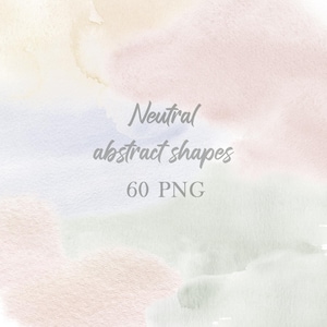 Neutrale Spritzer Clipart, Pastell Aquarell Hintergrund png, neutrales Aquarell spritzen, abstrakte Formen, gedämpfte Farben, freie kommerzielle Nutzung