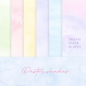 Pastell Aquarell Papier, bedruckbares Scrapbook Papier, Pastell Papiere zur Kartenherstellung, Pastell Papiere zur Kartenherstellung, handgemaltes Aquarell